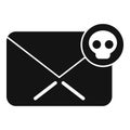 Mail malware icon simple vector. Virus error