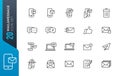 Mail message icon set Royalty Free Stock Photo