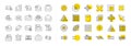 Mail message line icons. Set of Newsletter, E-mail, Correspondence. Design elements. Vector Royalty Free Stock Photo