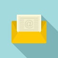 Mail money loan icon, flat style Royalty Free Stock Photo