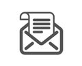 Mail newsletter icon. Read Message correspondence sign. Vector