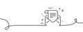 Mail newsletter line icon. Read Message correspondence sign. Continuous line with curl. Vector