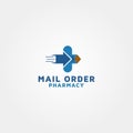 Mail Order Pharmacy Logo vector logo design template Idea and inspiration Royalty Free Stock Photo