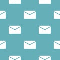 Mail pattern seamless blue Royalty Free Stock Photo