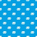 Mail pattern vector seamless blue Royalty Free Stock Photo