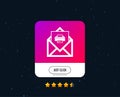 Mail print icon. Envelope symbol. Message sign. Vector Royalty Free Stock Photo