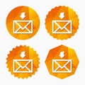Mail receive icon. Envelope symbol. Get message. Royalty Free Stock Photo