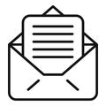 Mail record keeping icon outline vector. Screen plan