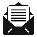 Mail record keeping icon simple vector. Screen plan