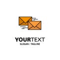 Mail, Reply, Forward, Business, Correspondence, Letter Business Logo Template. Flat Color