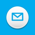 Mail Round White Icon