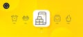 Mail, Safe time and Alarm clock minimal line icons. For web application, printing. Vector