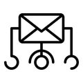 Mail scheme icon, outline style