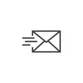 Mail send line icon Royalty Free Stock Photo