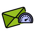 Mail send speed icon vector flat Royalty Free Stock Photo