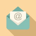 Mail seo response icon flat vector. Universal global seo