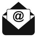 Mail seo response icon simple vector. Universal global seo