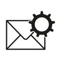 Mail settings icon. Vector illustration. Eps 10. Royalty Free Stock Photo
