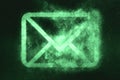 Mail sign, Mail symbol. Green symbol Royalty Free Stock Photo