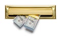 Mail Slot With Cash Royalty Free Stock Photo