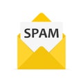 Mail spam icon. Vector illustration. Royalty Free Stock Photo