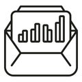 Mail stack icon outline vector. Finance money