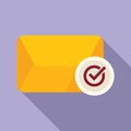 Mail subscription icon flat vector. Economy plan