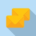 Mail support icon flat vector. Office service