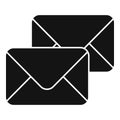 Mail support icon simple vector. Office service