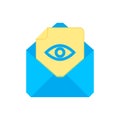 Mail symbol. Envelope icon. Hide envelope. Sign design