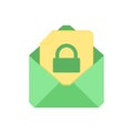 Mail symbol. Envelope icon. Lock envelope. Sign design Royalty Free Stock Photo