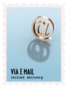 mail symbol stamp Royalty Free Stock Photo