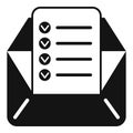 Mail task schedule icon simple vector. Event time