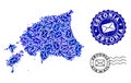 Mail Traffic Composition of Mosaic Map of Estonia and Distress Seals