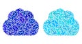 Mail Traffic Mosaic Cloud Icons