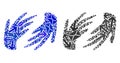 Mail Traffic Mosaic Hands Icons