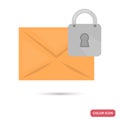 Mail under protection color flat icon Royalty Free Stock Photo