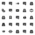 Mail universal vector icons set