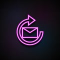 mail update sign icon. Element of Minimalistic icons for mobile concept and web apps. Neon mail update sign icon can be used for