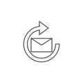mail update sign icon. Element for mobile concept and web apps. Thin line icon for website design and development, app developmen