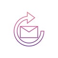 mail update signicon in Nolan style. One of web collection icon can be used for UI, UX