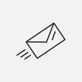 mail vector icon. message, sms, email flat style outline symbol Royalty Free Stock Photo