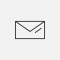 mail vector icon. message, sms, email flat style outline symbol Royalty Free Stock Photo