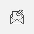 Mail vector icon. message, sms, email flat style outline symbol Royalty Free Stock Photo