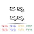 mail, write, spam, plus, minus sign multi color style icon. Simple thin line, outline vector of web icons for ui and ux, website