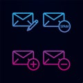 Mail, write, spam, plus, minus sign nolan icon. Simple thin line, outline vector of web icons for ui and ux, website or mobile
