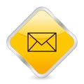 Mail yellow square icon