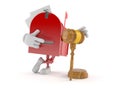 Mailbox character with gavel