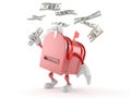 Mailbox character with money Royalty Free Stock Photo