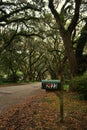 Mailbox in Charleston& x27;s autumn season